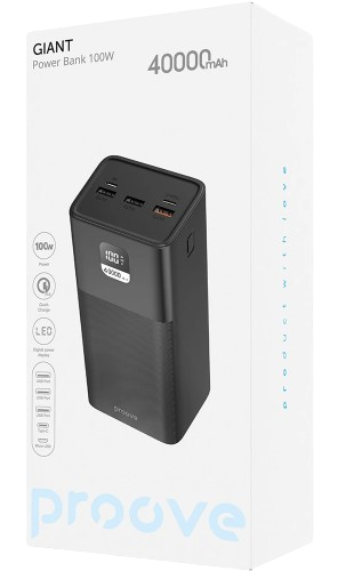 Портативний зарядний пристрій Proove Giant 40000mAh 100W Black